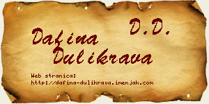 Dafina Dulikrava vizit kartica